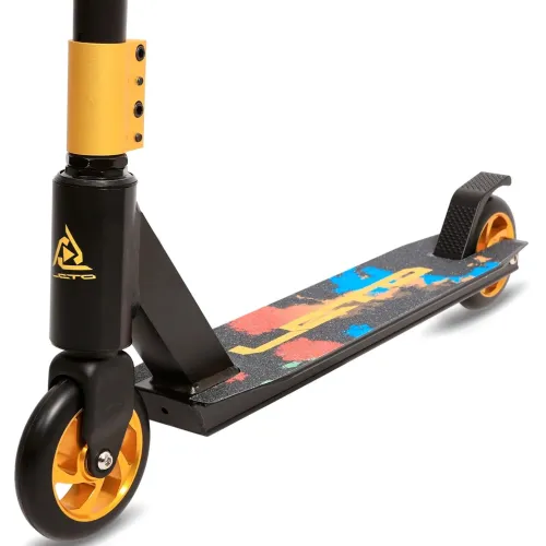 Самокат трюковый LETO алюм, 110 мм AL, ABEC-9, оранжевый 1/4