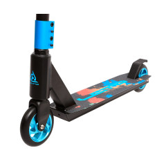 Самокат трюковый LETO алюм, 110 мм AL, ABEC-9, голубой  1/4