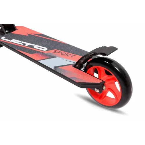 Самокат 2-х колесный LETO алюм, 145 мм, красный 1/6