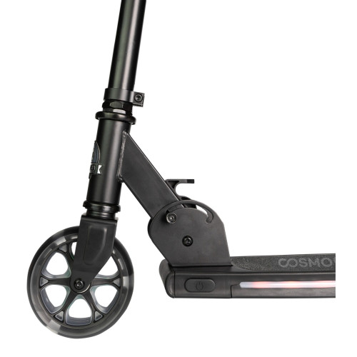 Самокат 2-х колесный COSMORIDE BRIGHT CB25ED, 120 мм, черный (с неоновой подсветкой, 20 реж)