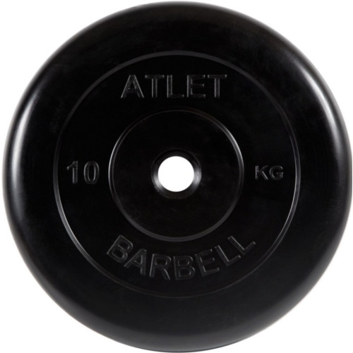 Диск обрезин. Atlet (Bestway)  10 кг, d=26 мм, черный