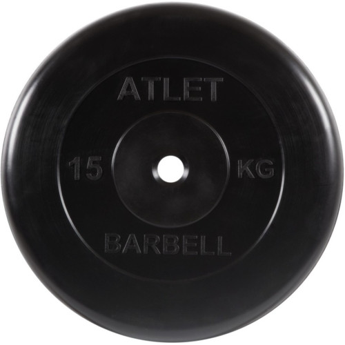 Диск обрезин. Atlet (Bestway)  15 кг, d=31 мм, черный