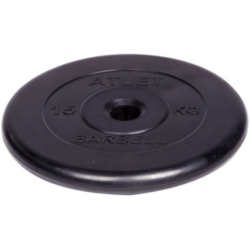 Диск обрезин. Atlet (Bestway)  15 кг, d=31 мм, черный