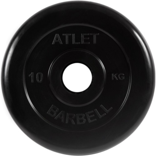 Диск обрезин. Atlet (Bestway)  10 кг, d=51 мм, черный