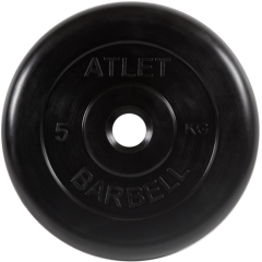 Диск обрезин. Atlet (Bestway)  5 кг, d=26 мм, черный