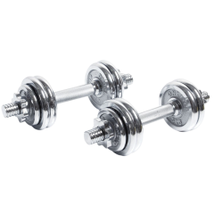 Гантели набор ONLYTOP хром 7,5кг х 2шт 