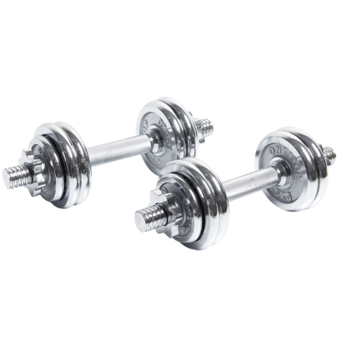 Гантели набор ONLYTOP хром 7,5кг х 2шт 