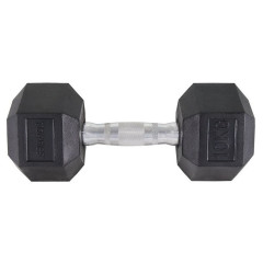 Гантель TORRES PL51910 10кг, металл в рез. оболочке, шестигранник, черный