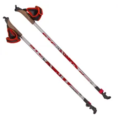 Палки для скандинавской ходьбы STC WALKER RED алюминий телескопические 100-135