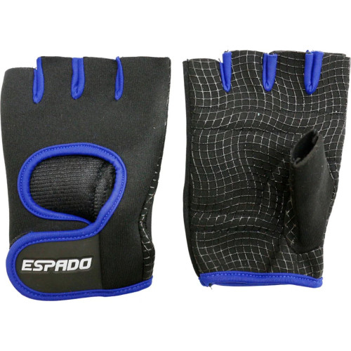 Перчатки для фитнеса ESPADO ESD001, черный/синий, р. M