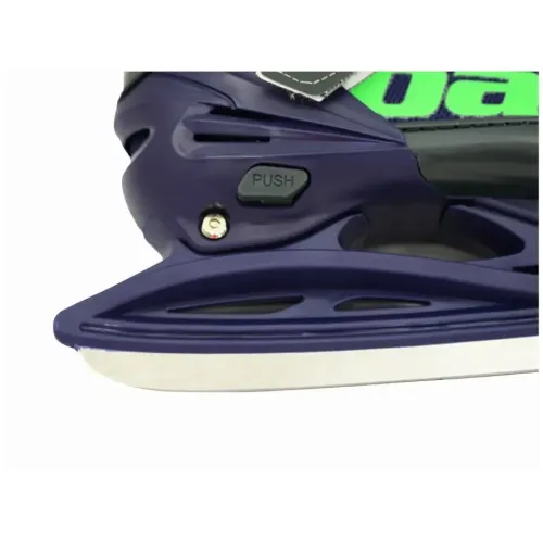 Коньки раздвижные BLACK AQUA AS-408 р.31-34 (темно-синий/зеленый)