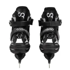 Коньки раздвижные COSMORIDE MIKADO р.35-38. Цвет: черно-серые