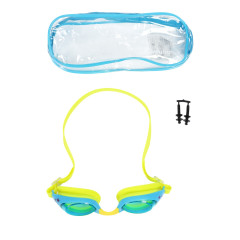 Очки для плавания ONLYTOP, детские + беруши, цвет жёлтый (9144640)