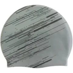 Шапочка для плавания ELOUSE EL010 штрихи, серая