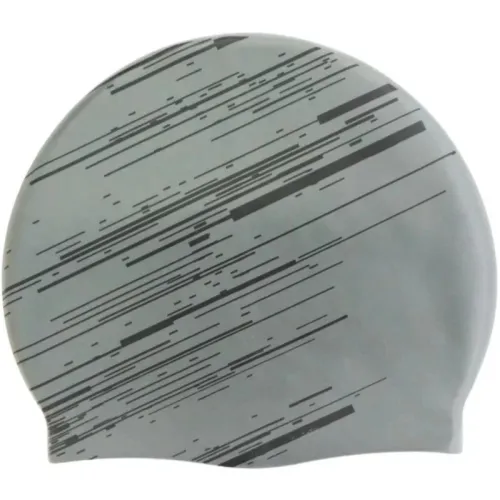Шапочка для плавания ELOUSE EL010 штрихи, серая