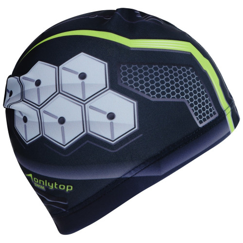 Шапочка для плавания ONLYTOP  тканевая, обхват 54-60см (3242951)