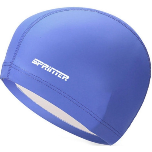 Шапочка для плавания SPRINTER PU-1117, цв. синий