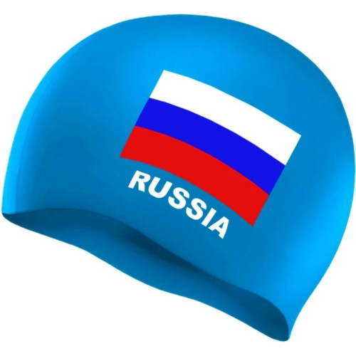 Шапочка для плавания SPRINTER Флаг России. (Голубой)