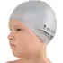 Шапочка для плавания ELOUSE EL005 однотонная, силиконовая, серая