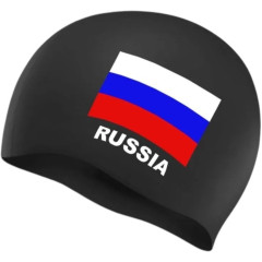 Шапочка для плавания SPRINTER Флаг России. (Чёрный)