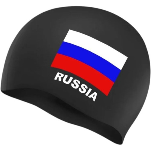 Шапочка для плавания SPRINTER Флаг России. (Чёрный)