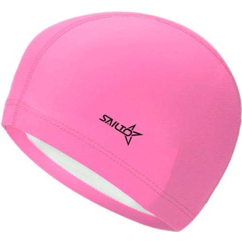 Шапочка для плавания SAILTO PU-N7 комбинированная (розовый)