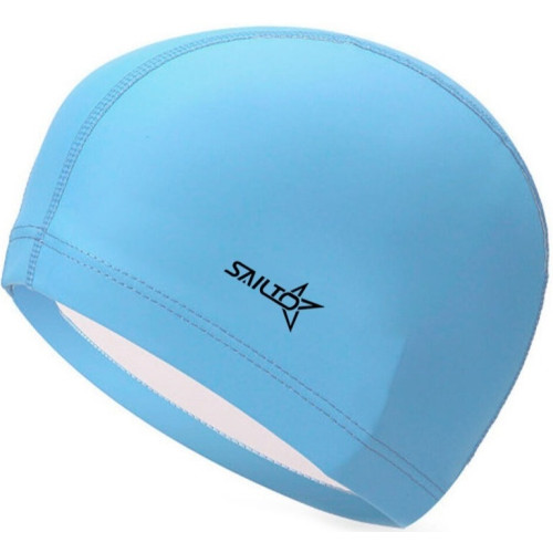 Шапочка для плавания SAILTO PU-N7 комбинированная (голубой)