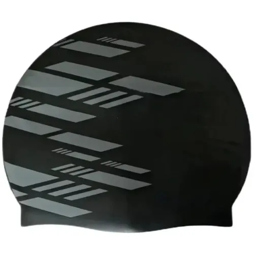 Шапочка для плавания ELOUSE BIG Line EL0011, силиконовая, черно-серая