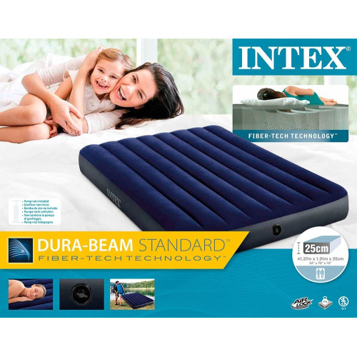Матрац INTEX 64758 DURA-BEAM SERIES CLASSIC DOWNY, 137х191х25см,
