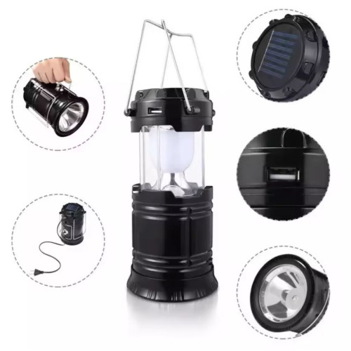 Фонарь МАСТЕР К  аккумуляторный, 1800 мАч, 7 LED, солнечная батарея, черный (1268444)