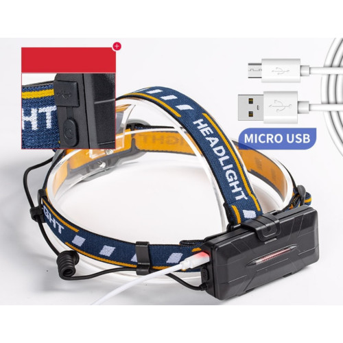 Фонарь МАСТЕР К налобный аккумуляторный 4 LED, 2 COB, USB (4404246)