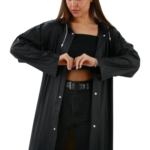 Дождевик взрослый плащ «Если вы это читаете, идёт дождь», размер 42-48, 60×110 см, цвет чёрный