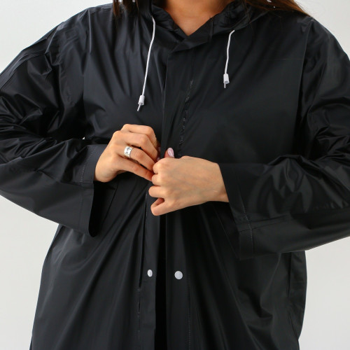 Дождевик взрослый плащ «Если вы это читаете, идёт дождь», размер 42-48, 60×110 см, цвет чёрный