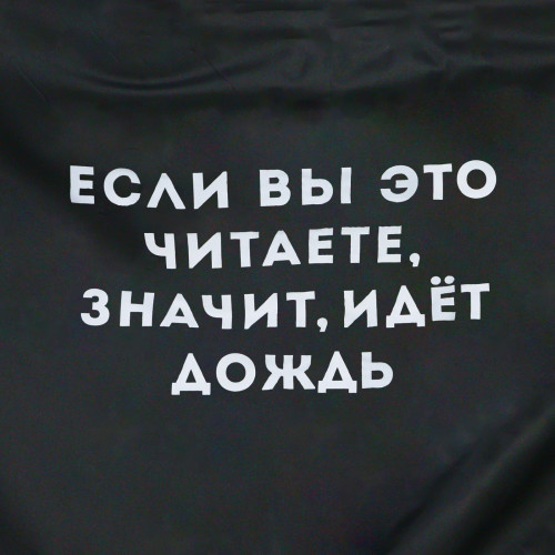 Дождевик взрослый плащ «Если вы это читаете, идёт дождь», размер 42-48, 60×110 см, цвет чёрный