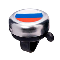 Велозвонок 001, алюминий/пластик, с флагом 