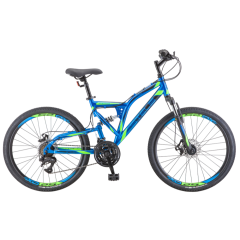 Велосипед STELS 24" Mustang (18 ск., рама:16", сталь) Синий/Черный
