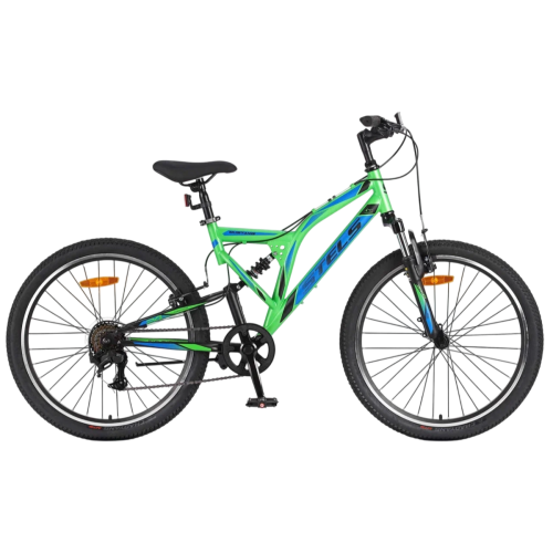 Велосипед STELS 24" Mustang (18 ск., рама: 16", сталь) Зеленый/Черный