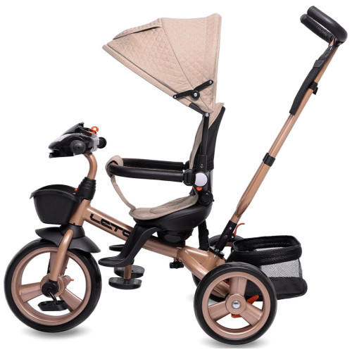 Велосипед 3-х кол. LETO, 12/10 PU, сидение 360, бежевый