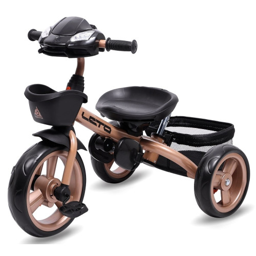 Велосипед 3-х кол. LETO, 12/10 PU, сидение 360, бежевый