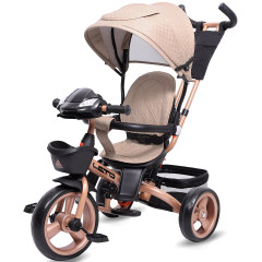 Велосипед 3-х кол. LETO, 12/10 PU, сидение 360, бежевый