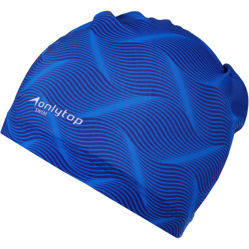 Шапочка для плавания ONLYTOP Swim, тканевая, обхват 54-60см (2388965)