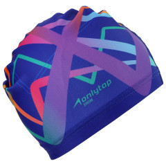Шапочка для плавания ONLYTOP Swim, тканевая, обхват 54-60см (2388966)