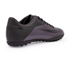 Бутсы ф/б VIRTEY TURF 21091 CORIA, иск.кожа, цв.черный, р.39