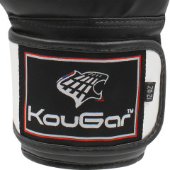 Перчатки боксерские KOUGAR KO400 кож. зам, черные, р-р, 6OZ