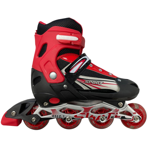 Коньки роликовые VIRTEY DJS-905 р. 39-42 красный