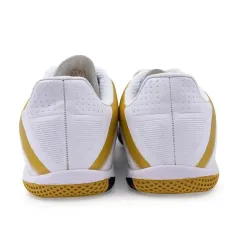 Бутсы ф/б VIRTEY INDOOR 23885, иск.кожа, цв. белый/золотой, р.43