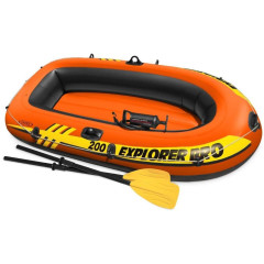 Лодка INTEX 58357 EXPLORER PRO 200, комплект:весла пластик 122см., насос ручной.