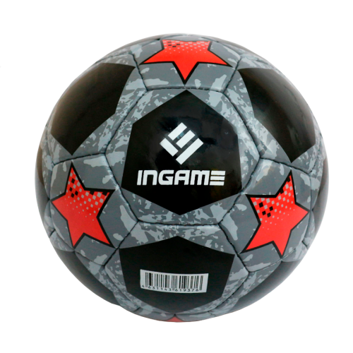 Мяч ф/б INGAME PRO BLACK р.5 черный/красный