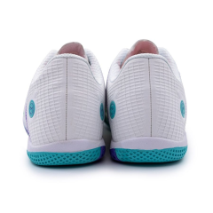 Бутсы ф/б VIRTEY INDOOR 23014, иск.кожа, цв. белый/фиолетовый/зеленый, р.42