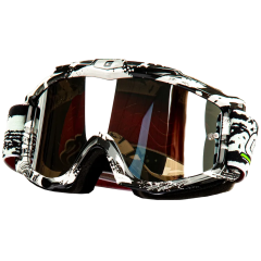Очки кроссовые GTX 5021 белый/черный (двойное стекло) (14649)